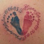 60 Tattoos of a child's foot and footprint
