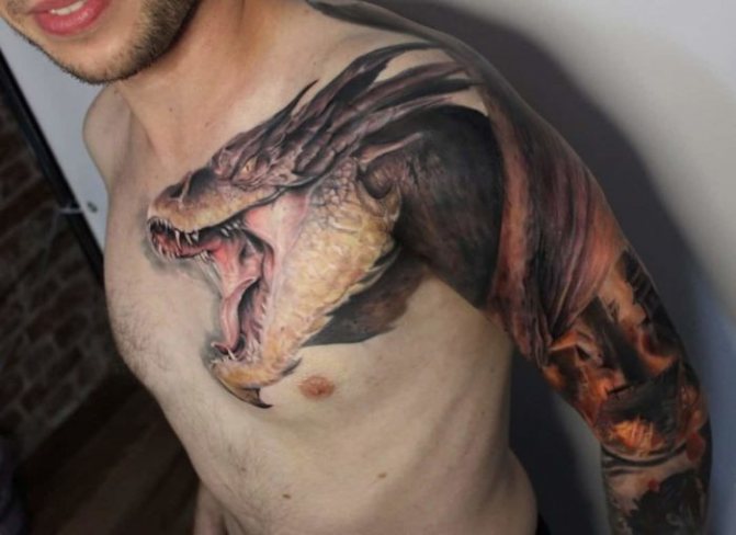 What a dragon tattoo on the arm means - meaning and styles