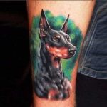 dobermann tattoo on your arm