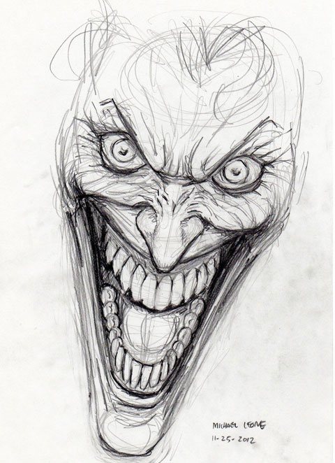 Joker - tattoo sketch