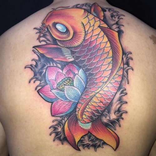 Japanese tattoos with koi fish