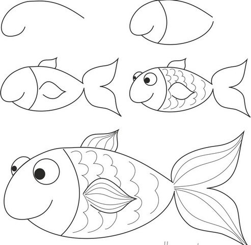 sketch of a fish