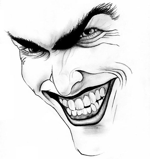 Joker tattoo sketch