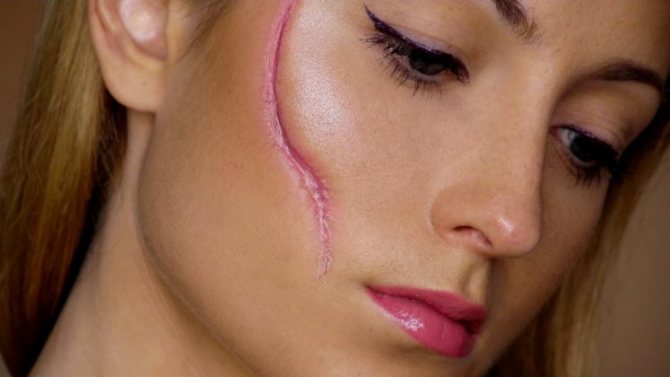 Makeup for Halloween Scars
