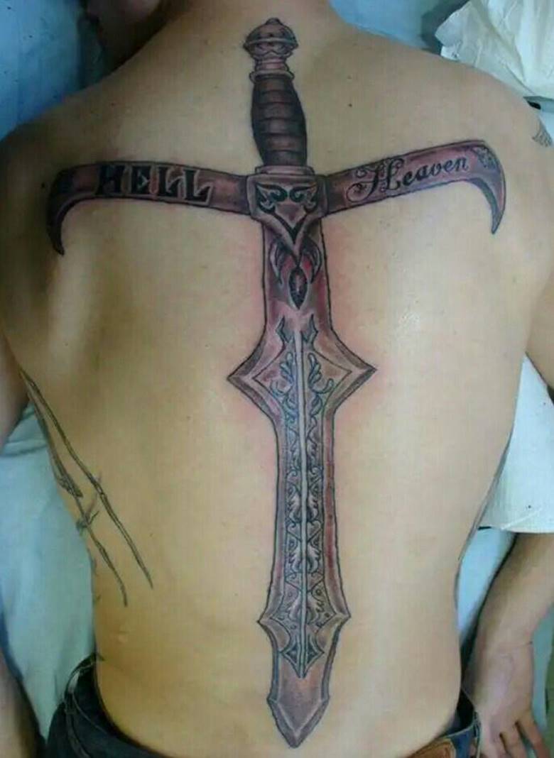 Sword on back