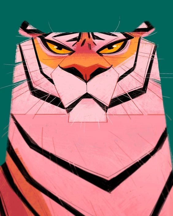 how to draw an angry angry tiger