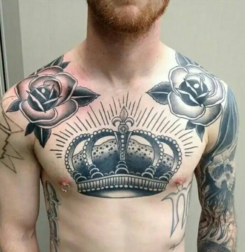Crown on chest