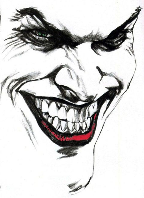 Joker's face - tattoo sketch