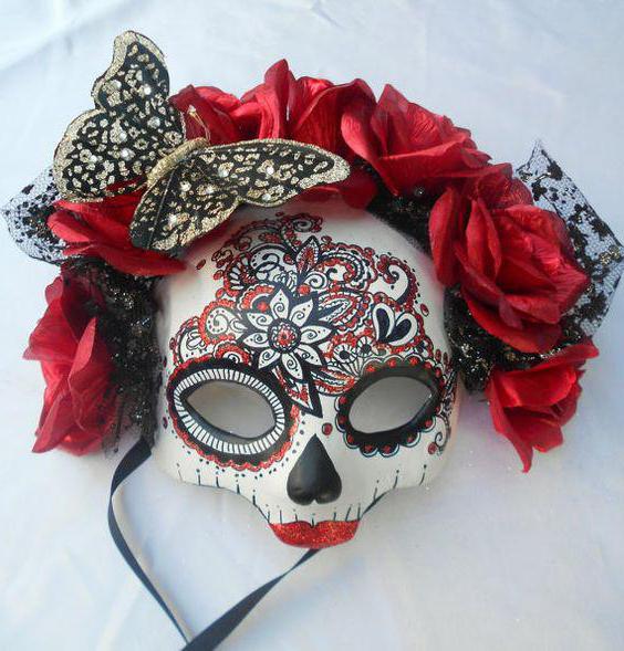 Mexican skull female mask