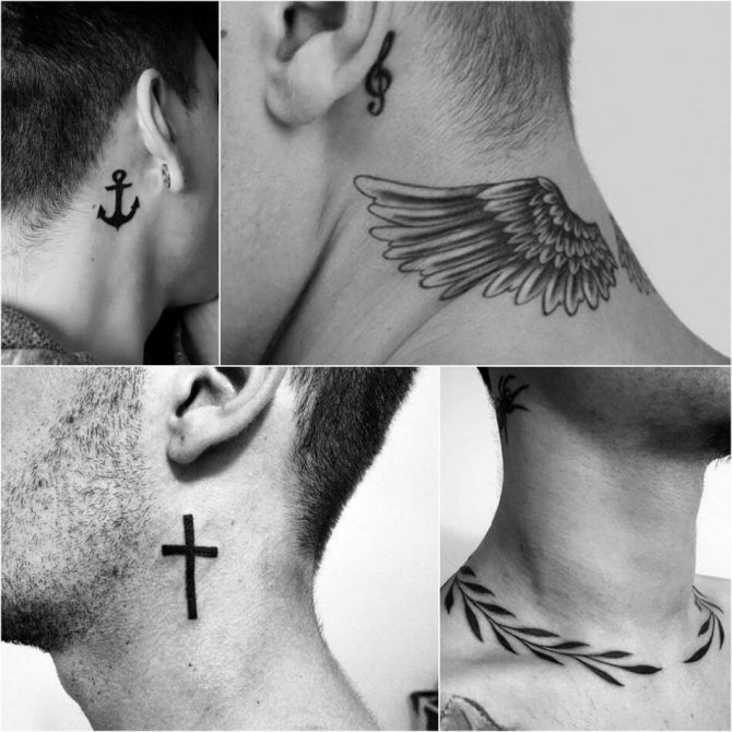 Men's Neck Tattoos - Small Men's Neck Tattoos - Tattoos on Men's Neck Small