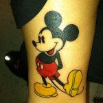 mouse on a girl's leg