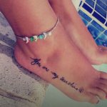 Tattoo on a girl's foot