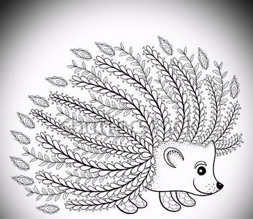Original sketch for the hedgehog tattoo