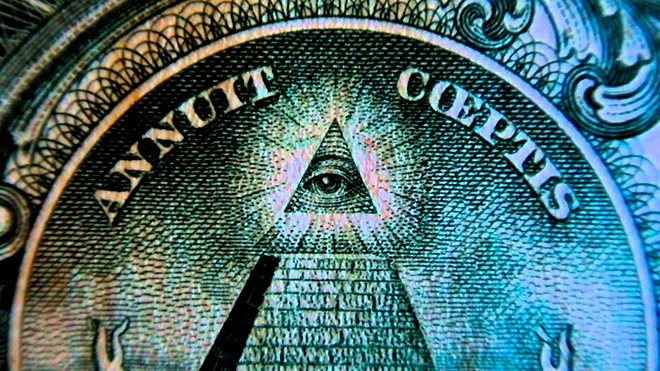 Why did the omniscient eye symbol appear on the dollar?