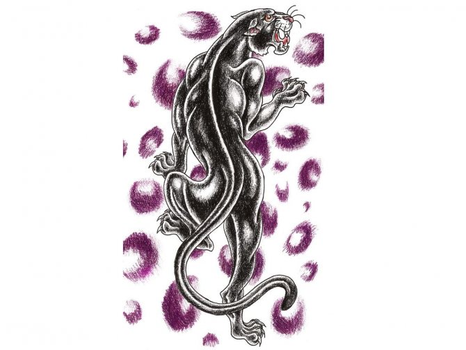 panther tattoo sketch