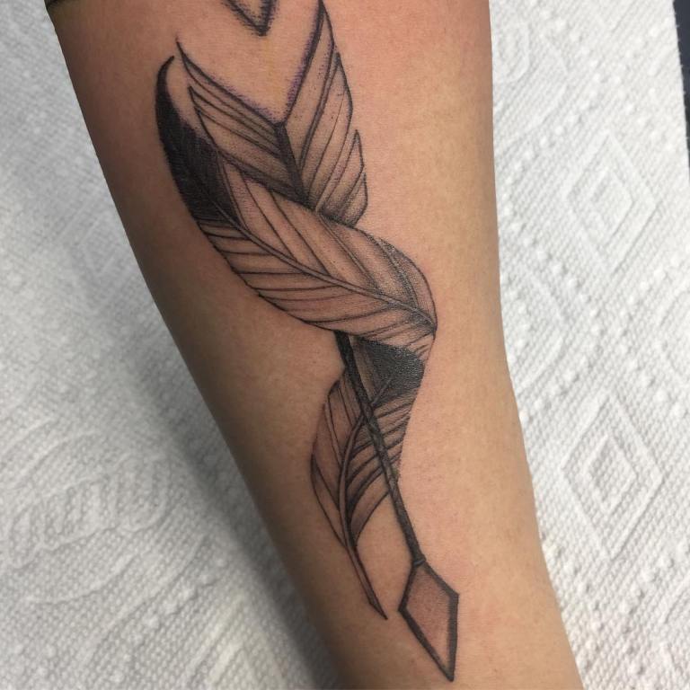 feather tattoo meaning of a girl