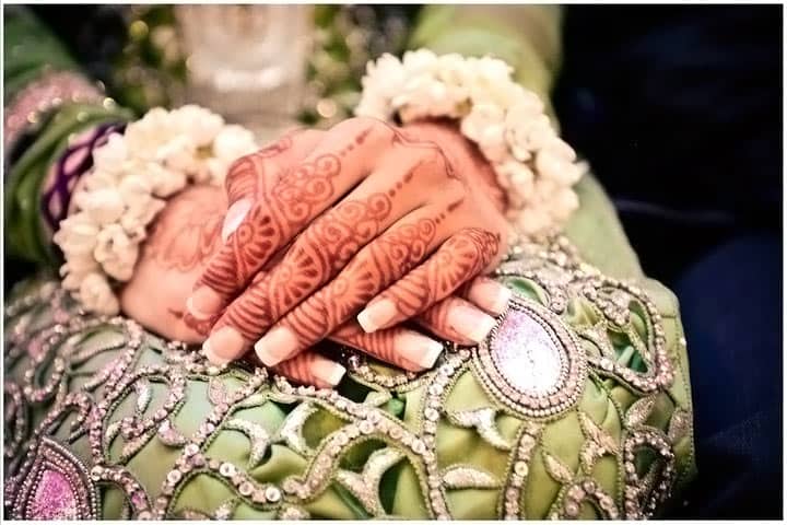 Indian bride's hands