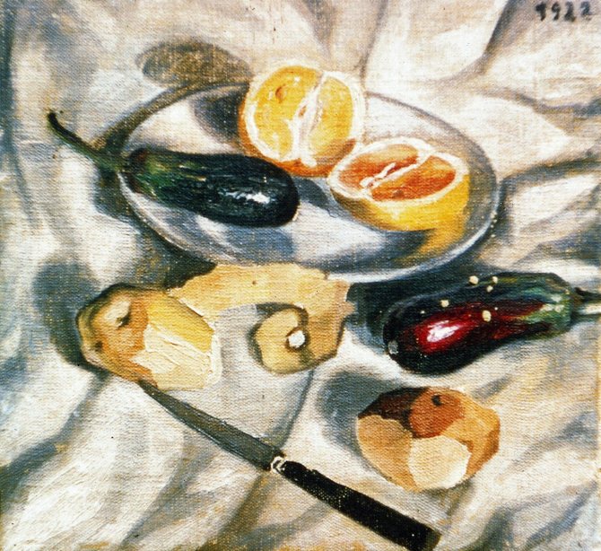 Salvador Dali. Still Life with Eggplants. 1922