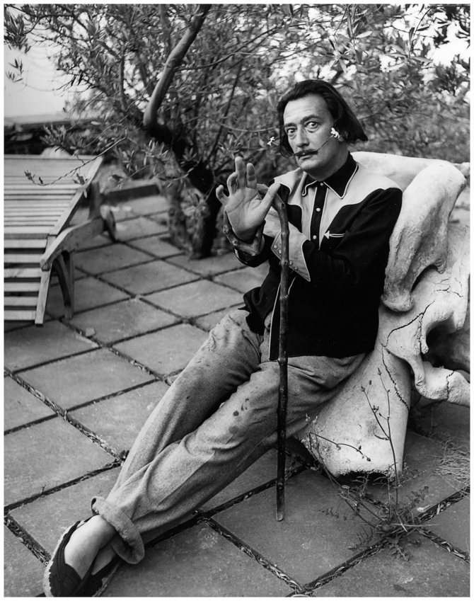 Salvador Dali in the garden