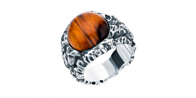 Silver ring with tiger's eye (watch in SUNLIGHT catalog)