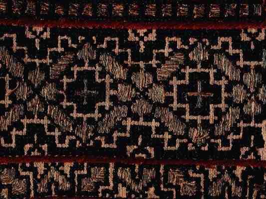 Wedding shawl. Detail of embroidery. First half of the 19th c. Tambov Province. Shatsky uyezd. Double sided embroidery and ironing.