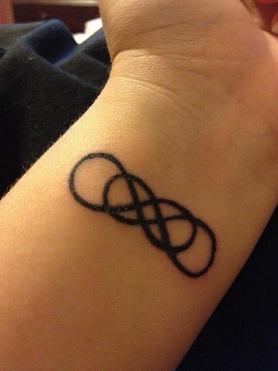 Tattoo infinity on the wrist for girls