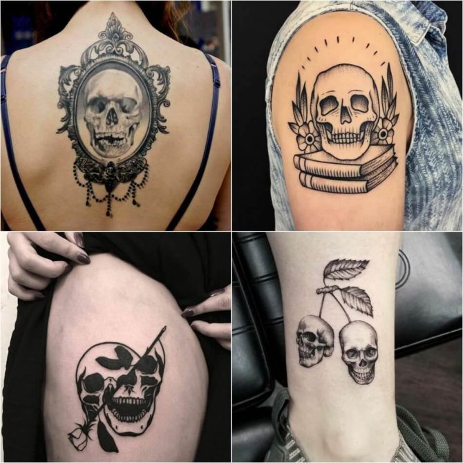Skull Tattoo - Female Skull Tattoo - Skull Tattoo for Women