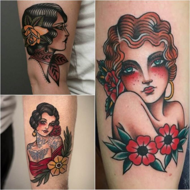 Tattoo girl - old-school tattoo girl