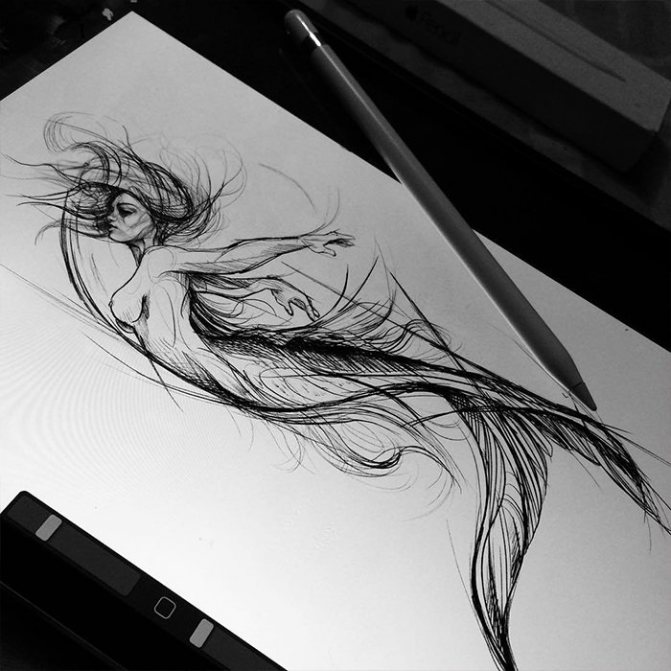 mermaid net tattoo for girls