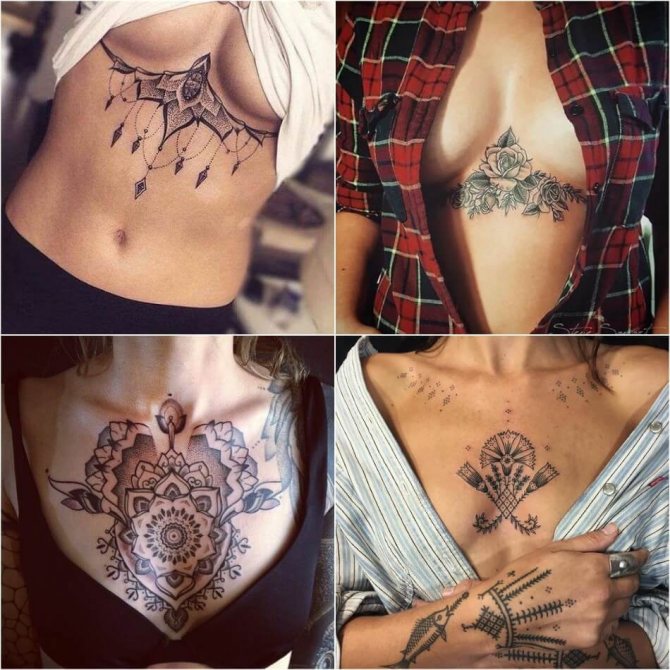 Tattoo for girls - tattoo for girls under breasts