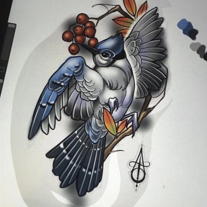 tattoo sketch tattoo of a bird