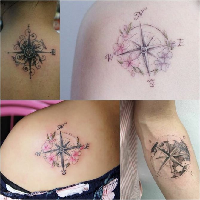Tattoo Compass - Tattoo Rose of the Winds - Wind Rose Tattoo
