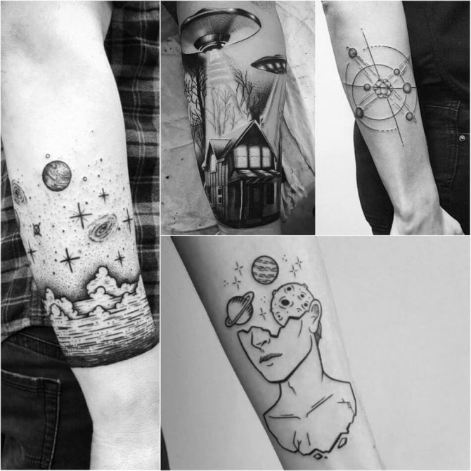 Tattoo Space - Black and White Space Tattoos - Cosmos Tattoos Black