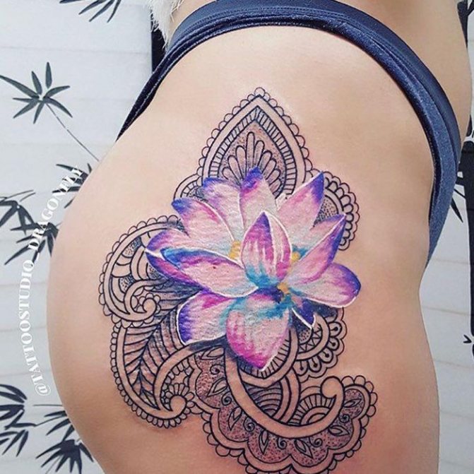 lotus tattoo meaning on the hip