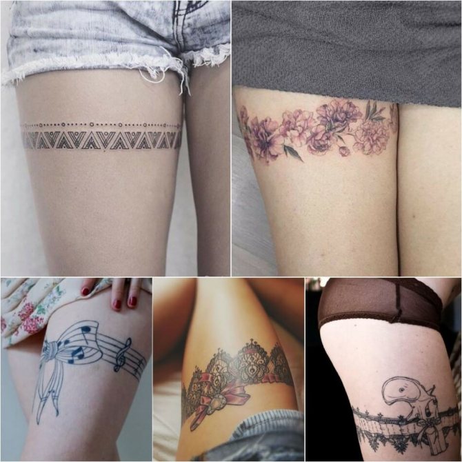Tattoo on Thigh - Tattoo on Thigh for Girls on Back of Thigh - Garter Gun Tattoo