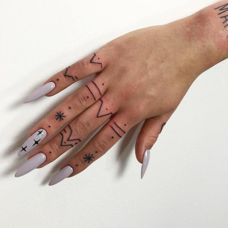 Tattoo on finger