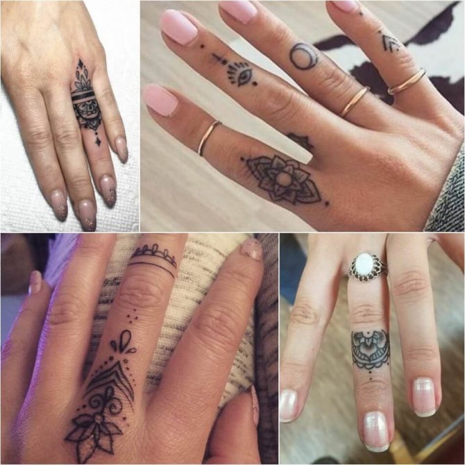 Tattoo on finger - finger tattoo ornament - Tattoo ornament on finger