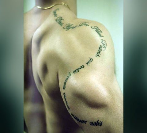 Tattoo on the shoulder for men