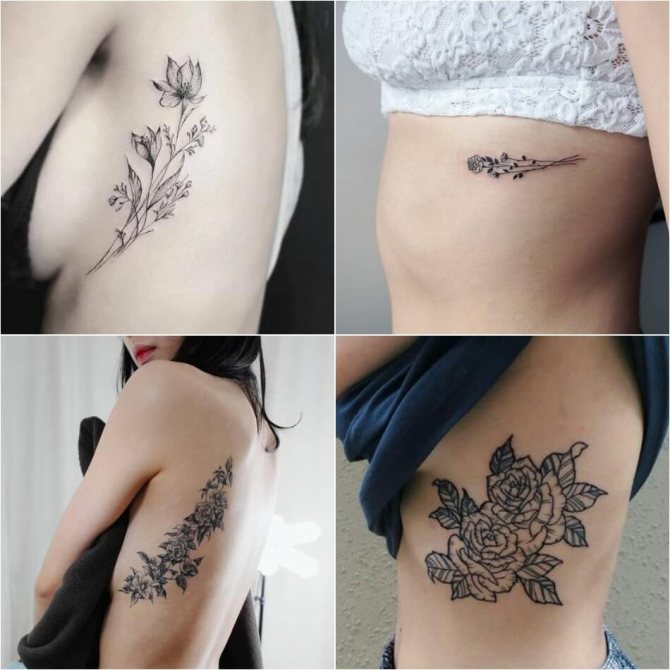 Tattoo on ribs - Tattoos for girls on ribs - Female Rib Tattoos