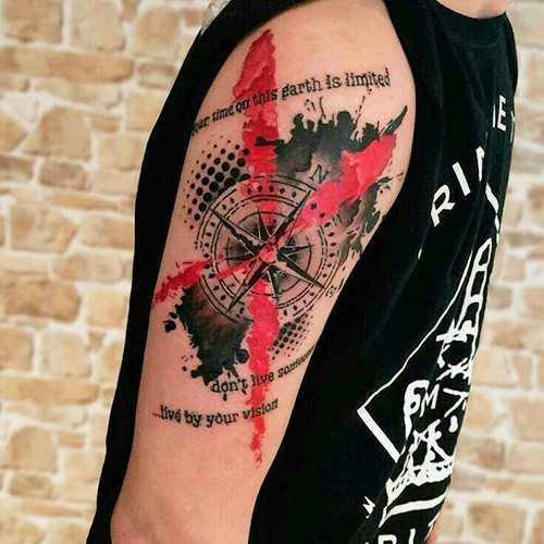 Tattoo on the arm for men with meaning, meaning, translated Slavic inscriptions, Latin, Celtic patterns