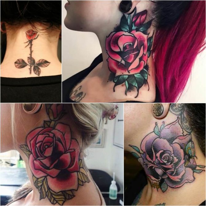 Tattoo on Neck - Tattoo on Neck - Tattoo on Neck Meaning - Tattoo on Neck Rose