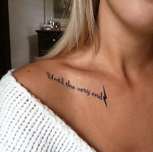 Tattoo inscriptions on the collarbone for girls in Latin for translation, the Russian language. Photos, sketches