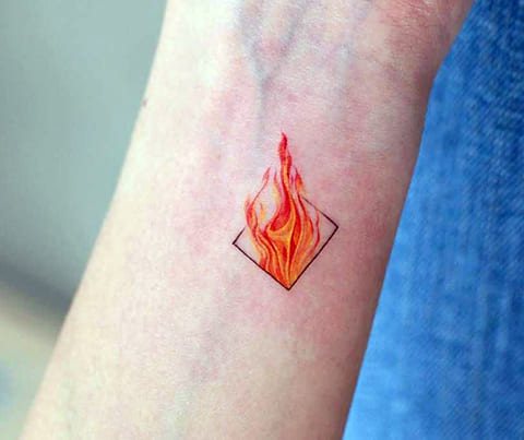 Tattoo fire on your wrist