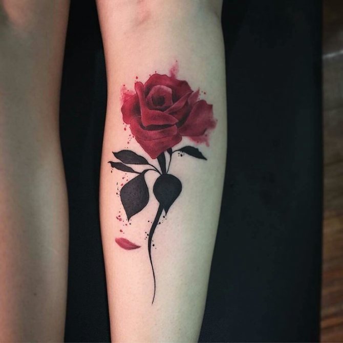 Tattoo a rose on your arm