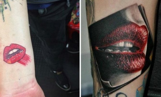 Tattoo girl on hand for men