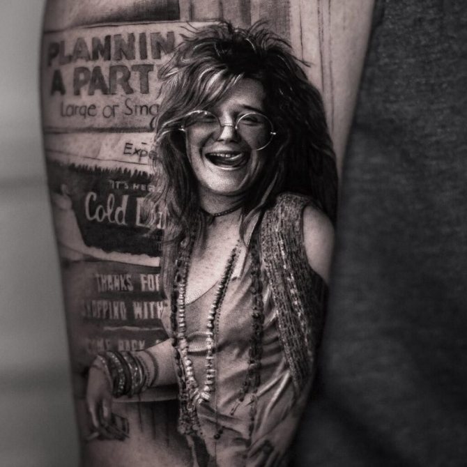 Tattoo with Janis Joplin
