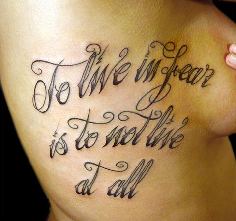 Tattoo with Girl Inscription - photo