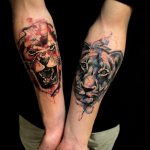 Tattoo with a lion