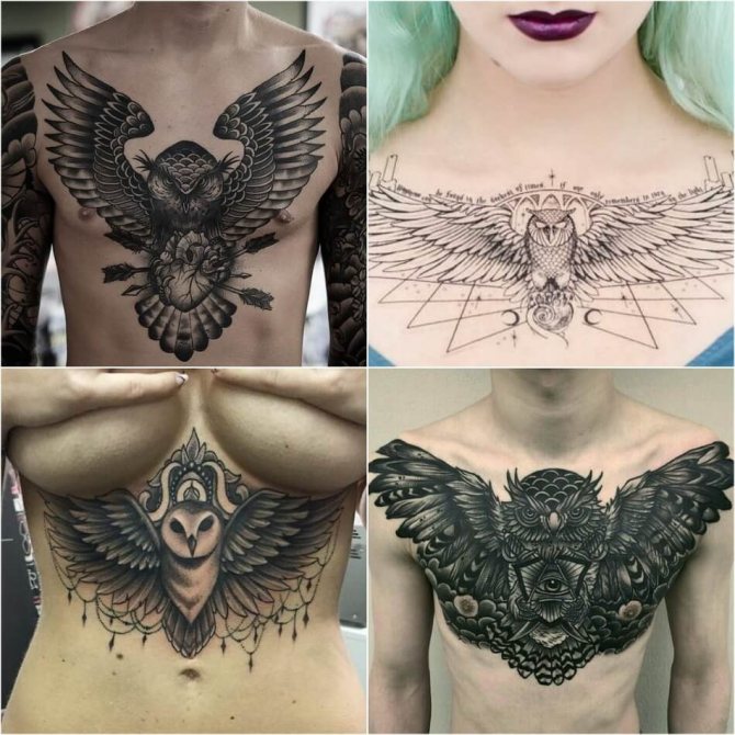 Tattoo of an Owl - Tattoo of an Owl on my chest