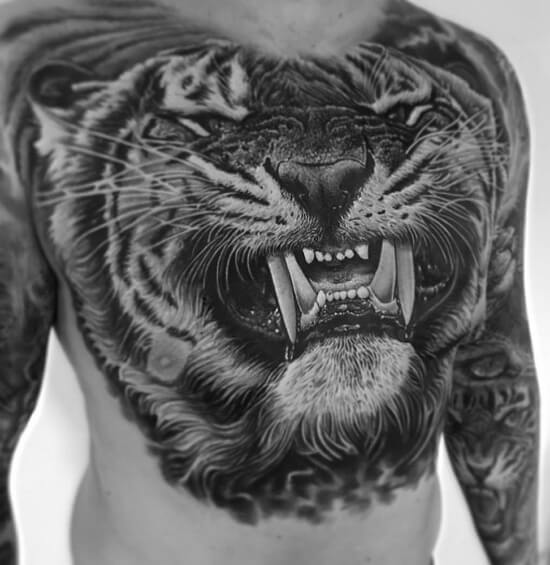 Tattoo of a tiger photo